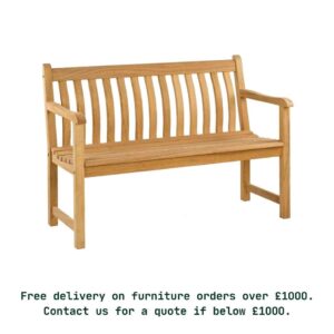 Broadfield 2-Seater Bench Curved Back Hardwood